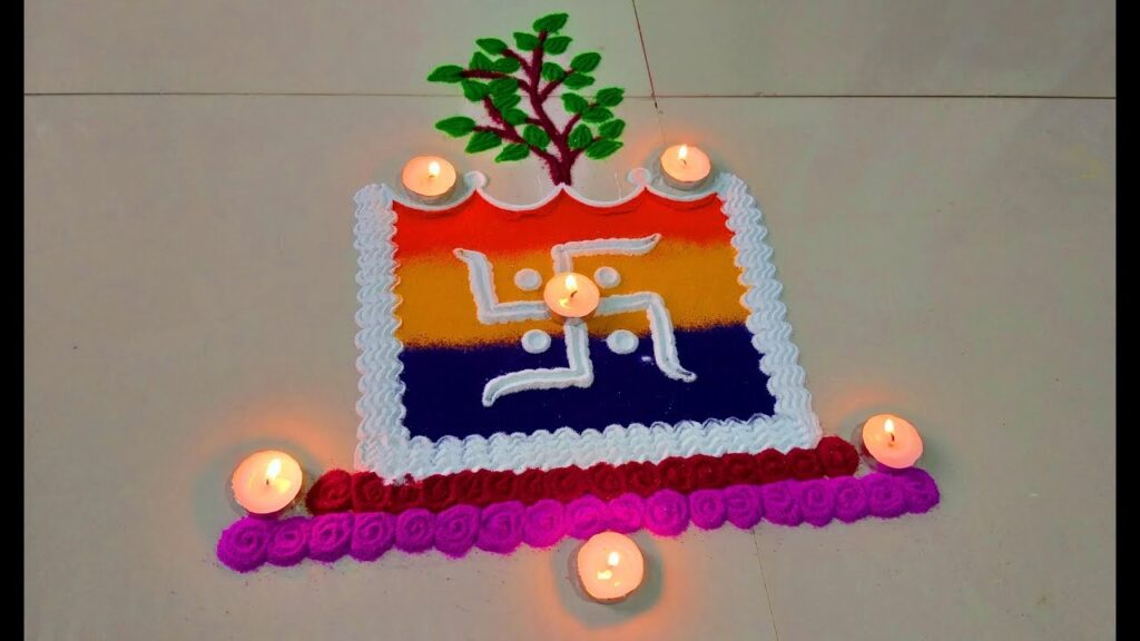 Fantastic tulsi rangoli